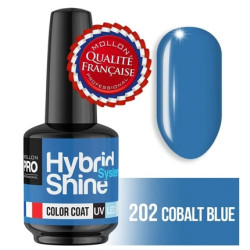 Mollon Pro Mol Hss 202 - Semi-Permanent Hybrid Shine Nail Polish In Cobalt Blue