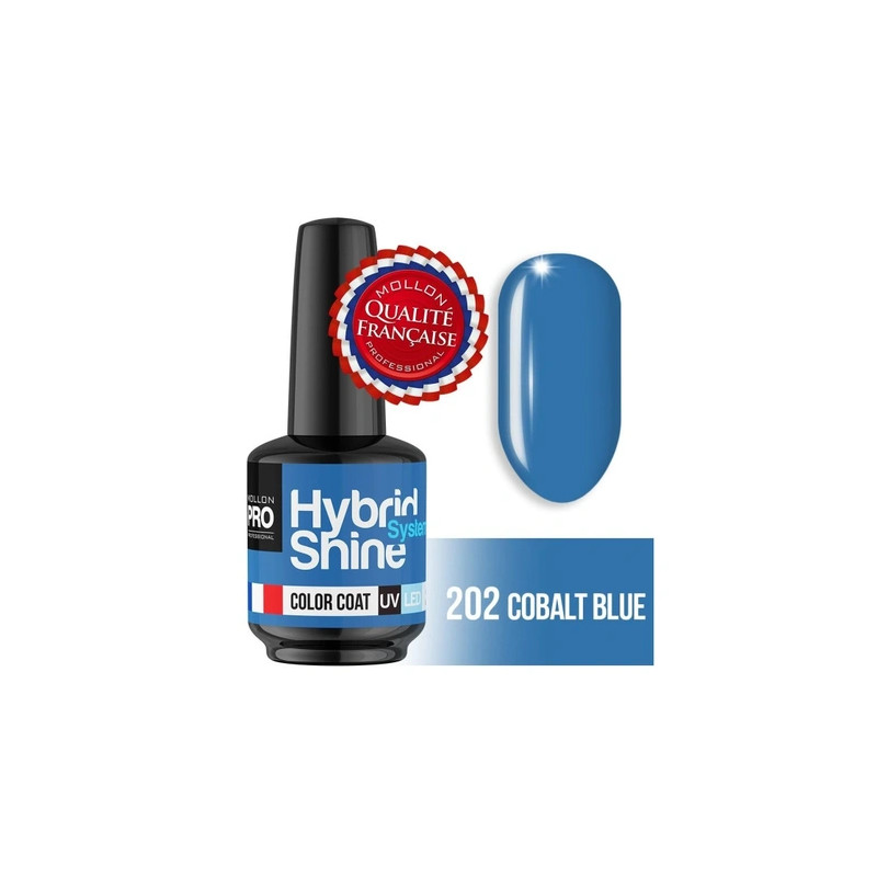 Mollon Pro Mol Hss 202 - Semi-Permanent Hybrid Shine Nail Polish In Cobalt Blue