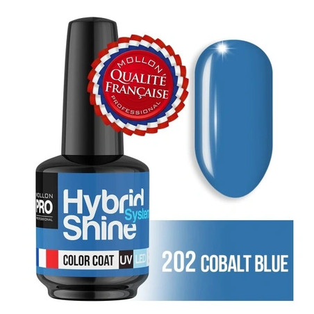 Mollon Pro Mol Hss 202 - Semi-Permanent Hybrid Shine Nail Polish In Cobalt Blue