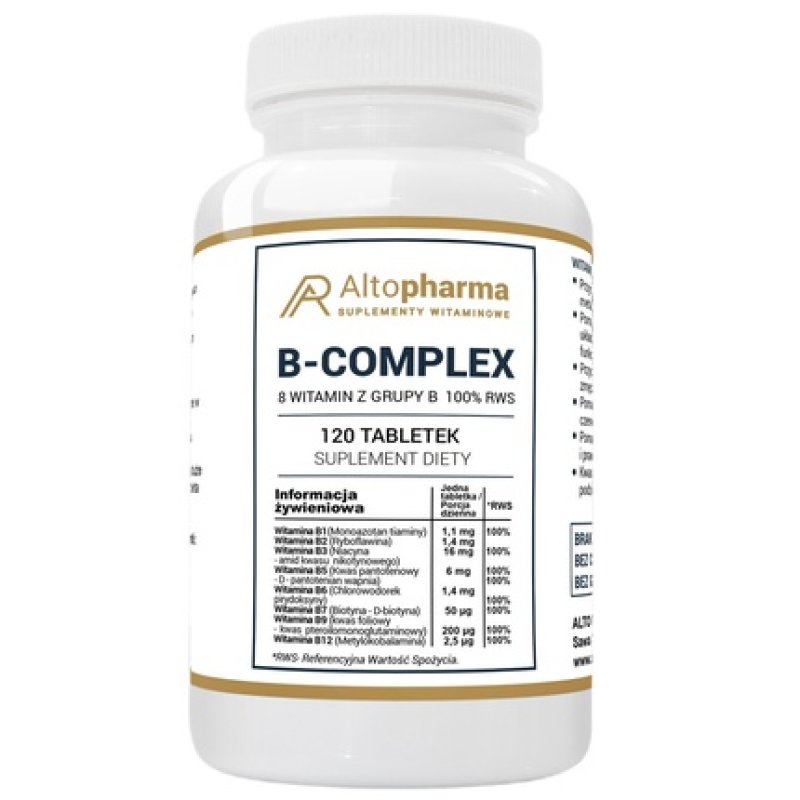 Altopharma Vitamin B Complex 8 Vitamins Dietary Supplement 120 Tablets
