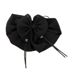 Ecarlat Hair Clip Black Bow - Stylish Hair Accessory
