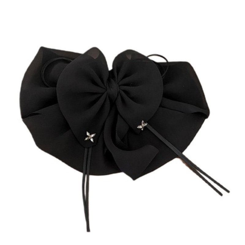 Ecarlat Hair Clip Black Bow - Stylish Hair Accessory