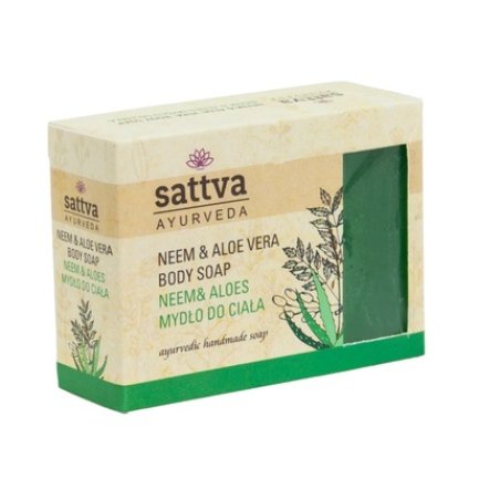 Sattva Body Soap Bar With Indian Lilac And Aloe Vera 125g