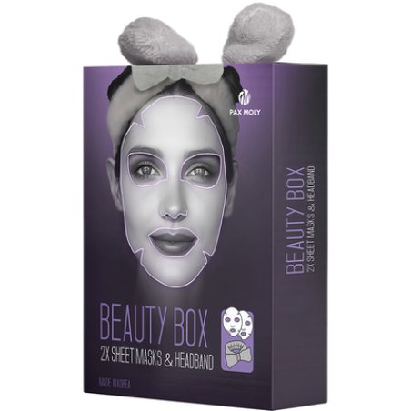 Pax Moly Luxury Box, Set Of 2 Sheet Masks With Cosmetic Headband 25 Ml
