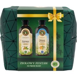 Receptury Zielarki Herbal Set: Natural Honey-Linden Shampoo 350ml And Hair Balm With Birch Propolis 350ml