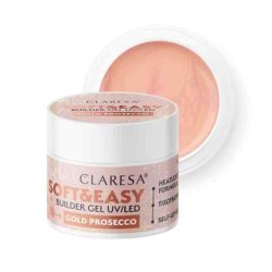 Claresa SOFT&EASY Builder Gel UV/LED for Nails Gold Prosecco 90g