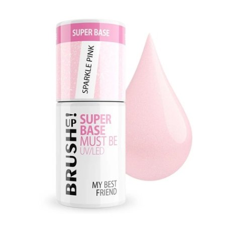 Brushup Super Base Must Be Uv Led Hybrid Nail Base My Best Friend Sparkle Pink 5g