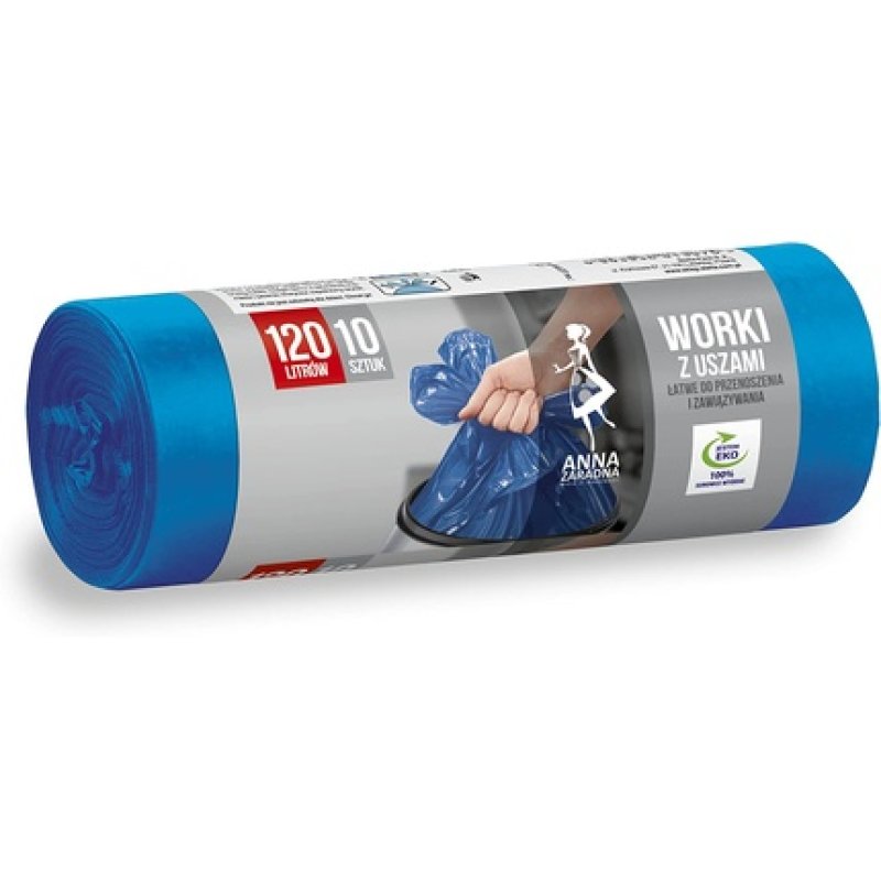 Anna Federative Garbage Bags with Handles 120L Blue