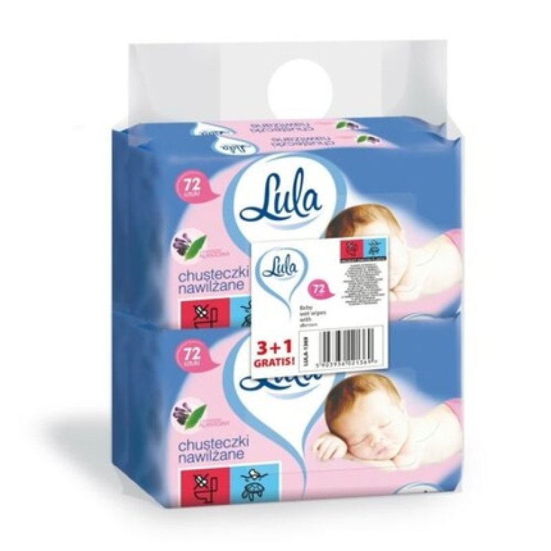 Lula Wet Wipes With Allantoin 72 Pieces 3 1 Free