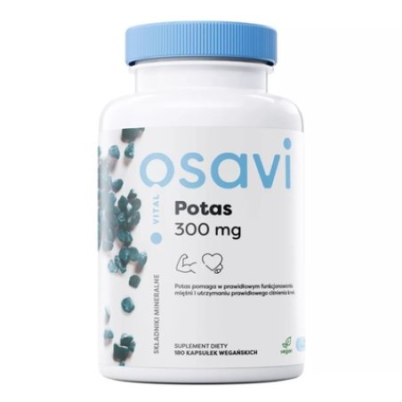 Osavivital Potassium 300mg Dietary Supplement - 180 Capsules For Nervous System Support