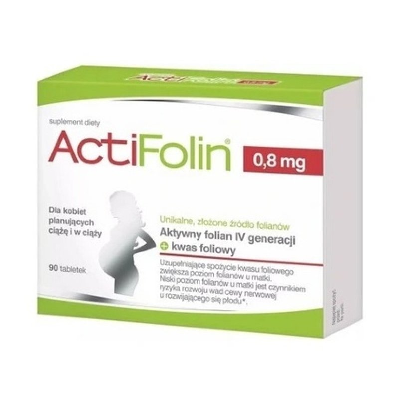 Actifolin Advanced 0.8 Mg Folic Acid Supplement - 90 Tablets