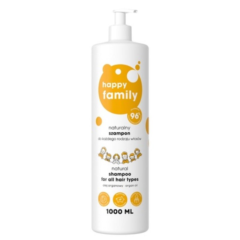 Happy Family Natural Shampoo For All Hair Types 1000ml