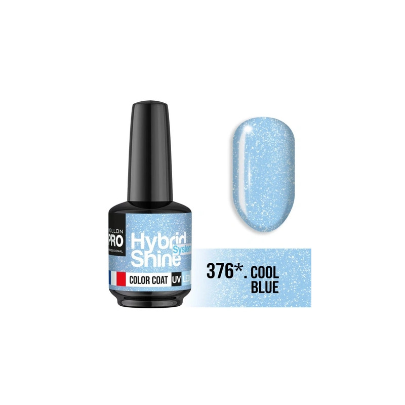 Mollon Pro Mol Hss 376 Cool Blue - Semi-Permanent Hybrid Shine Nail Polish