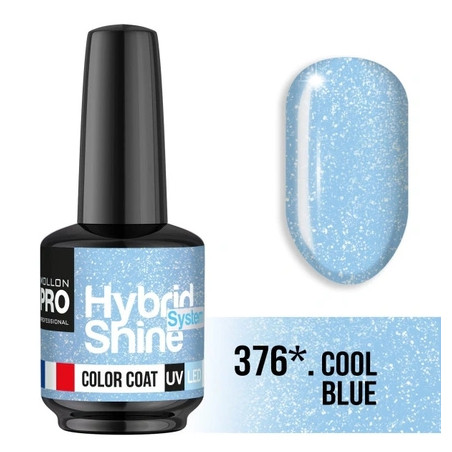 Mollon Pro Mol Hss 376 Cool Blue - Semi-Permanent Hybrid Shine Nail Polish