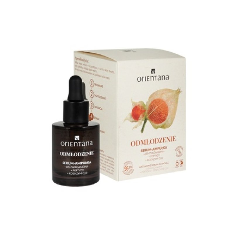 Orientana Rejuvenating Ampoule/Serum With Ashwagandha Peptides And Coenzyme Q10, 30ml