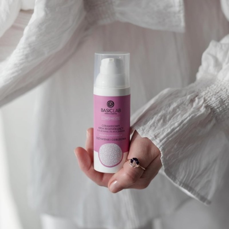 BasicLab Dermocosmetics Ceramide Rich Building Cream 50ml for Men and Women Day and Night Intensively Nourishes and