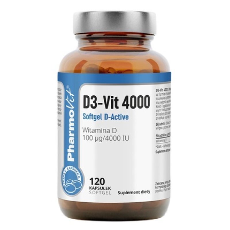 Pharmovit D3-Vit 4000 Iu Dietary Supplement - 120 Capsules