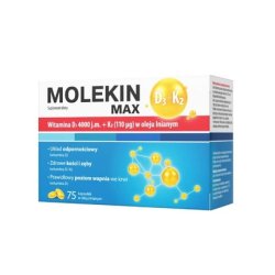 Molekin D3 K2 Max With Flaxseed Oil 75 Capsules