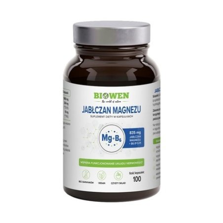 Biowen Magnesium Malate 835mg with Vitamin B6 100 Capsules