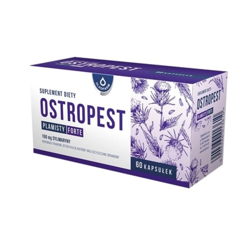 Oleofarm Milk Thistle Forte 60 Capsules - Herbal Dietary Supplement