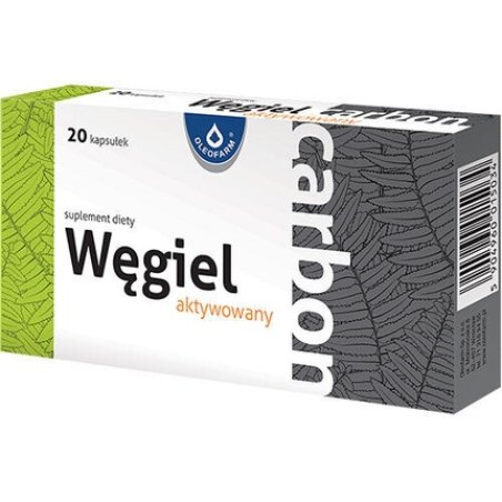 Activated Charcoal 20 Capsules Made from Natural Ingredients like Wood and Peat