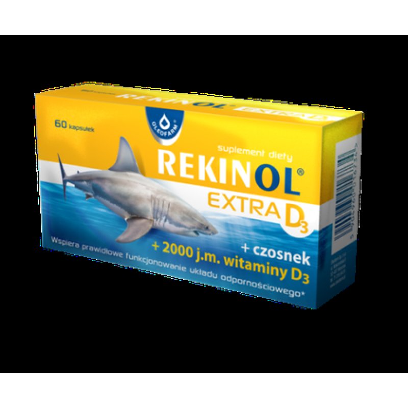 REKINOL EXTRA D3 Garlic Immunity Shark Liver Oil 60 Capsules
