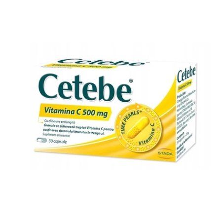 Cetebe Vitamin C 500 Mg 30 Capsules - Immune Support