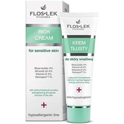 Floslek Pharma Hypoallergenic Rich Cream for Hypersensitive Skin with Almond Oil 50ml
