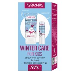 Floslek Laboratorium Winter Care For Kids Winter Set - Protective Cream For Children 50 Ml And Protective Lip Balm Spf