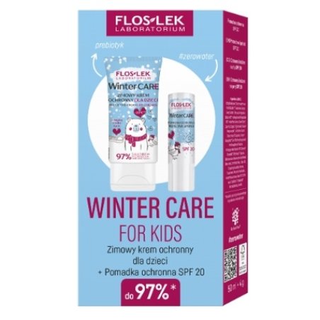 Floslek Laboratorium Winter Care For Kids Winter Set - Protective Cream For Children 50 Ml And Protective Lip Balm Spf