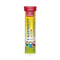 Protego Junior Raspberry-Strawberry Electrolytes 20 Effervescent Tablets