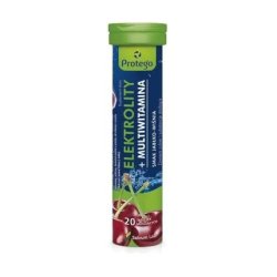 Protego Electrolytes Multivitamin Cherry-Apple Flavor, 20 Effervescent Tablets