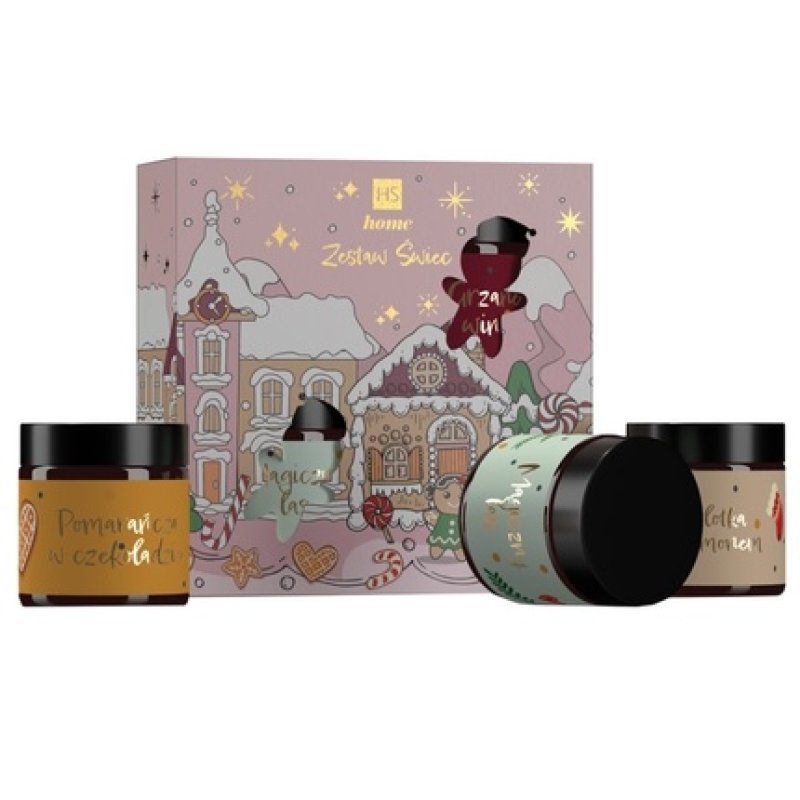 Hiskinset Christmas Soy Candle Set With Various Christmas Scents - 4 Pieces