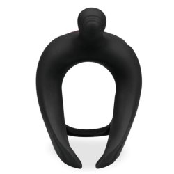 S-Hande Dot Vibrating Ring For Penis Black