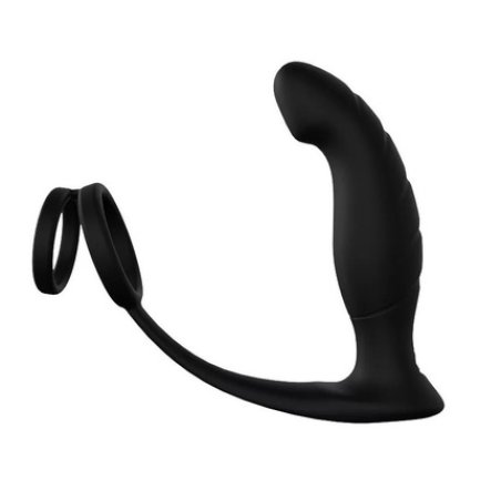 S-Hande Wandering Vibrator With Ring And 9 Vibration Modes - Black