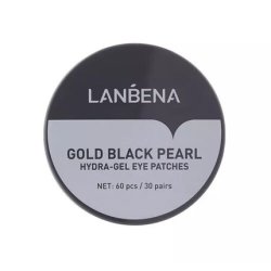 LANBENA Hydragel Eye Patches Hydrogel Eye Pads Gold Black Pearl