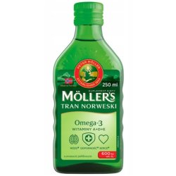 Mollers Norwegian Fish Oil Cod Liver Oil Omega 3 EPA DHA Apple Flavor 250ml