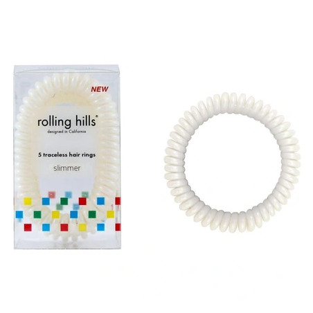 Rolling Hills Rolling Hair Rings Slimmer White
