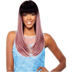 Sleek Evie Synthetic Lace Long Straight Wig Color 1