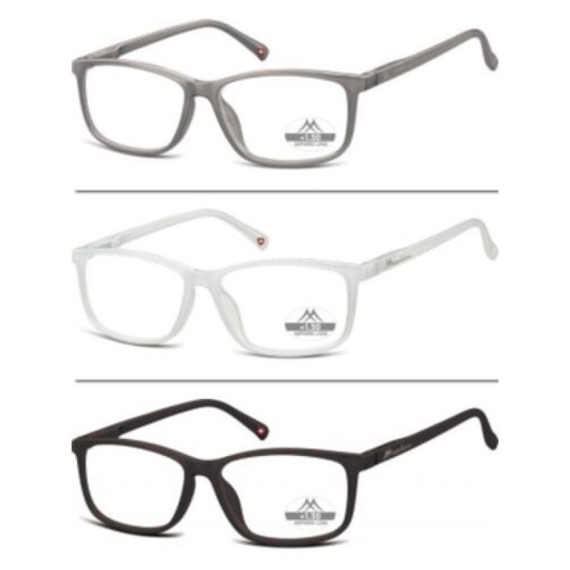 Montana Eyewear Reading Glasses Plastic Black Grey White MR62