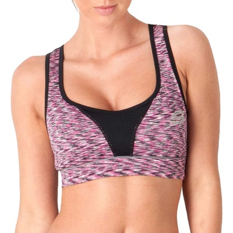 Skechers Womens Erin Padded Sports Bra In Magenta 36