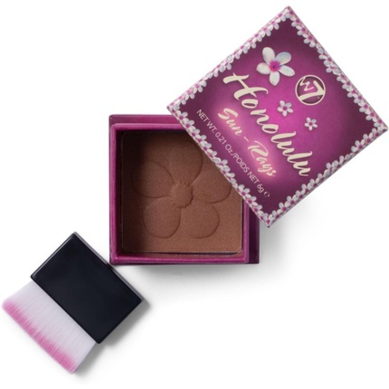 W7 Honolulu Sun-Rays Bronzing Powder Pressed Powder Shimmer Bronzer Contouring & Highlighting Vegan Makeup 6g