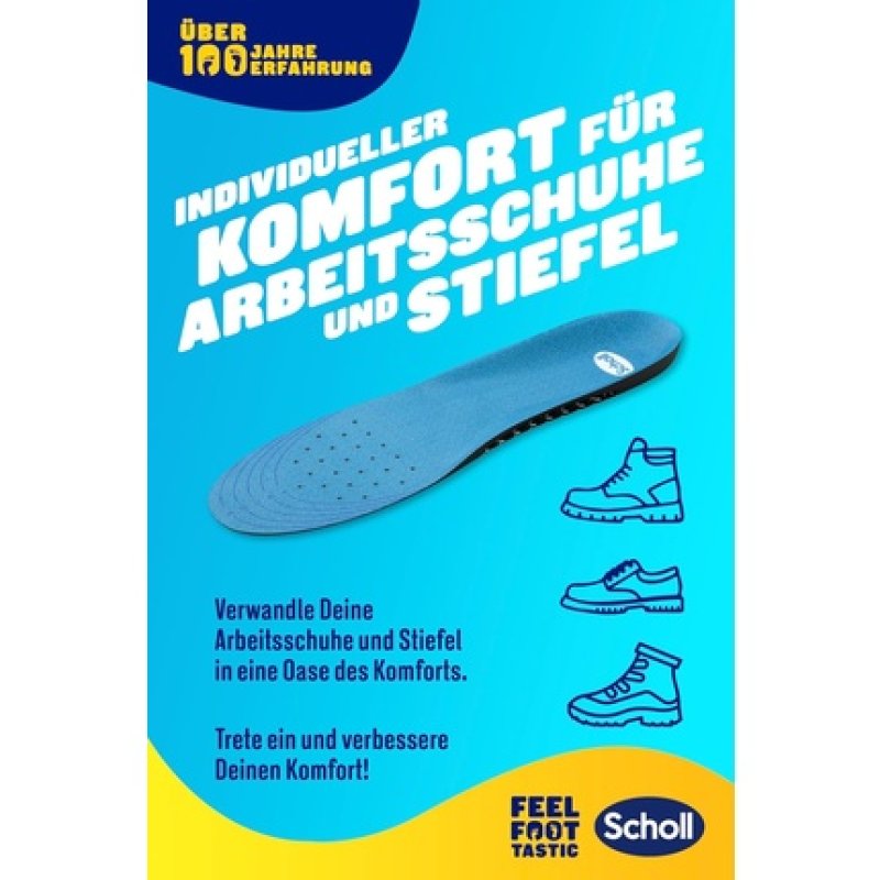 Scholl Gel Activ Work Insoles for Men Size 40-43