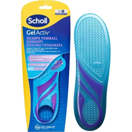 Scholl GelActiv Insoles for Formal and Elegant Shoes with GelWave Cushioning Technology Comfort Easy Fit for Feet Size L