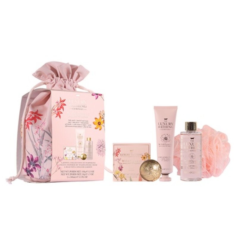Grace Cole Body Care Gift Set In A Bag Peony Peach Raspberry 5 Pieces