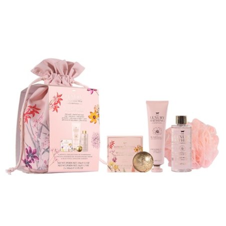 Grace Cole Body Care Gift Set In A Bag Peony Peach Raspberry 5 Pieces
