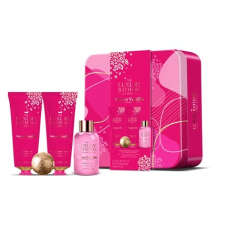 Grace Cole Body Care Gift Set In A Tin Can Vanilla Almond 4 Pieces