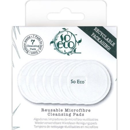 So Eco Reusable Soft Microfiber Cleansing Pads for All Skin Types - Pack of 7