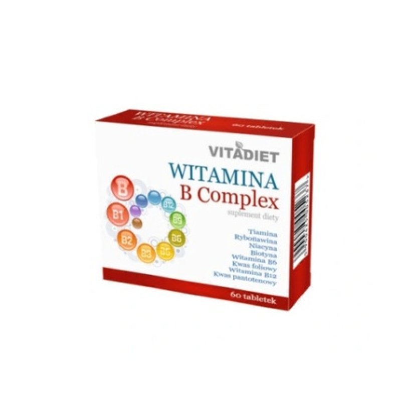 Vitamin B Complex 60 Tablets for Healthy Skin, Heart, and Immune System