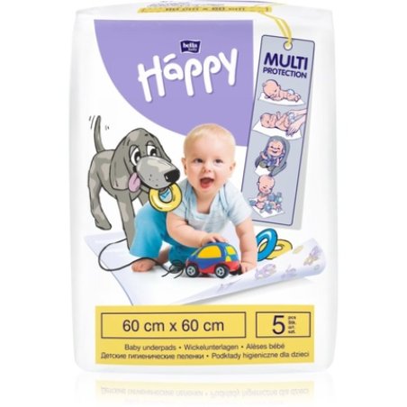 BELLA Baby Happy Size L Disposable Changing Mat 60x60cm - Pack of 5
